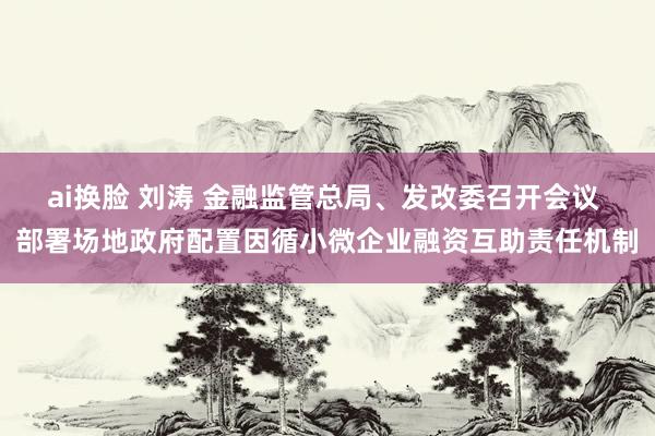 ai换脸 刘涛 金融监管总局、发改委召开会议 部署场地政府配置因循小微企业融资互助责任机制